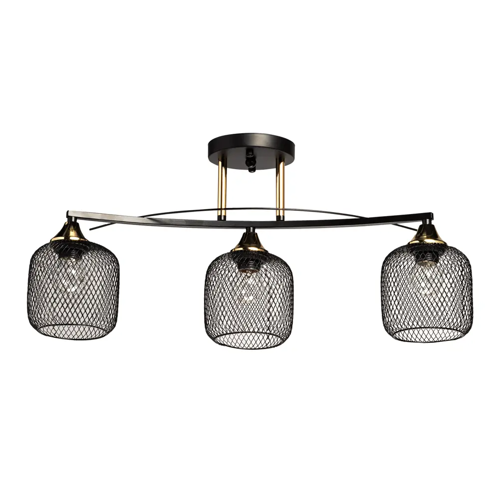 Люстра потолочная Вита 3 лампы 9 м² цвет черный DE CITY STLM-2210979 - Вид №1