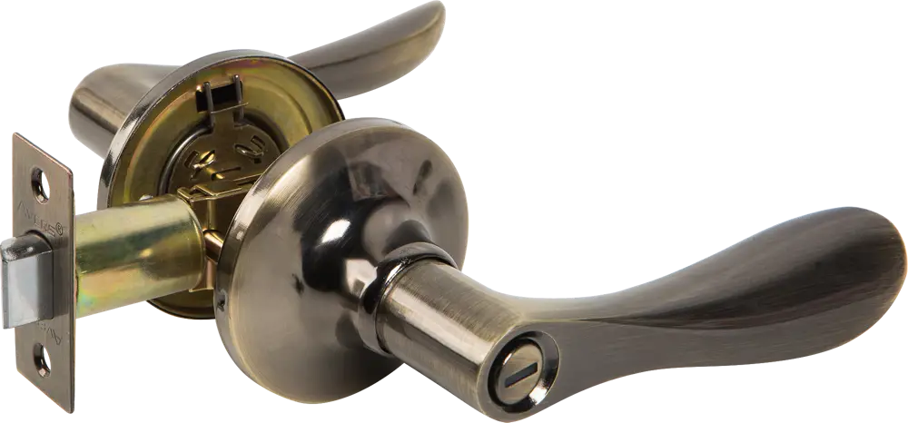 Ручка-защёлка Avers с фиксатором для межкомнатных дверей в бронзовом исполнении 82001740