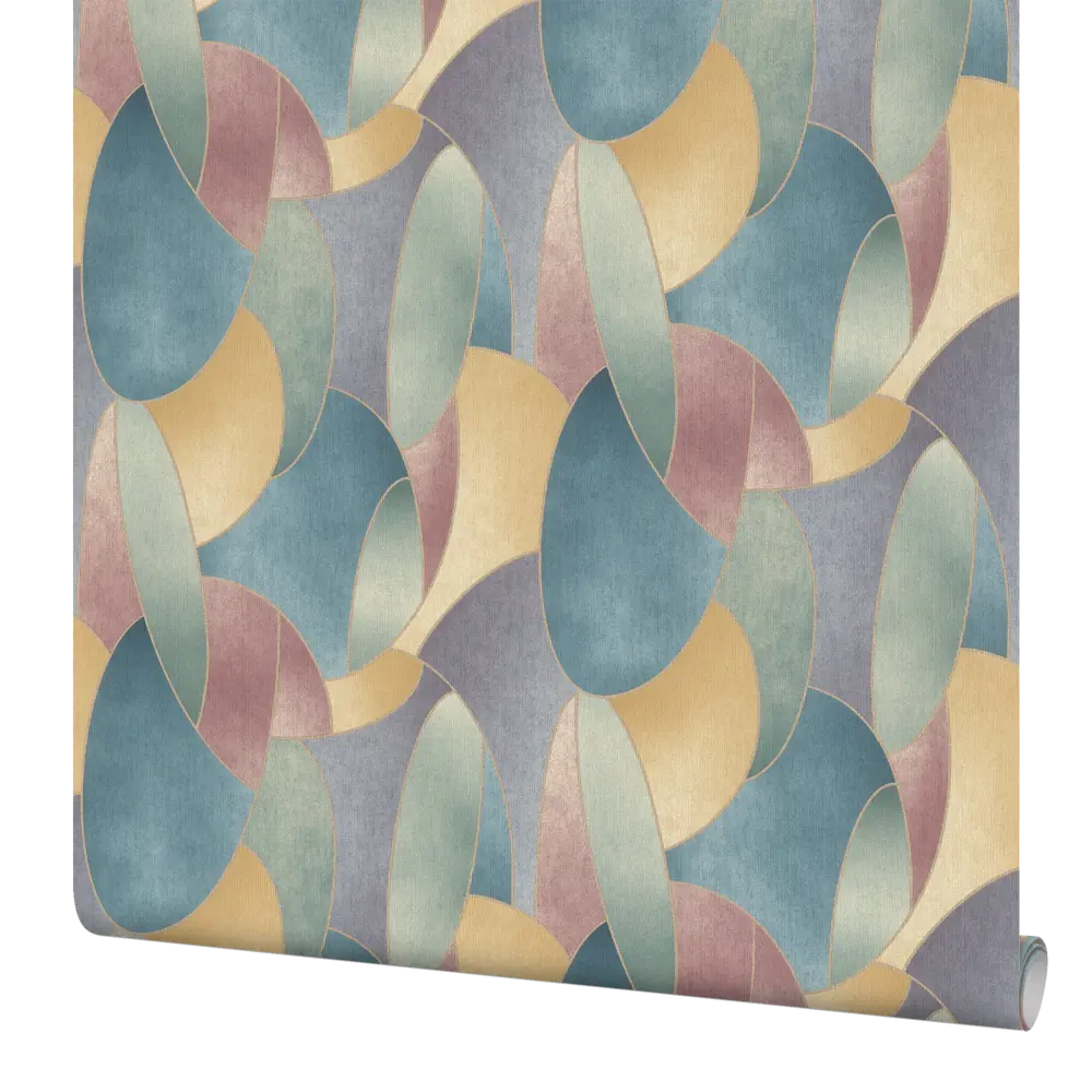 Обои флизелиновые Rasch Vitrage зелено-синие 1.06 м R974836 STLM-2005675