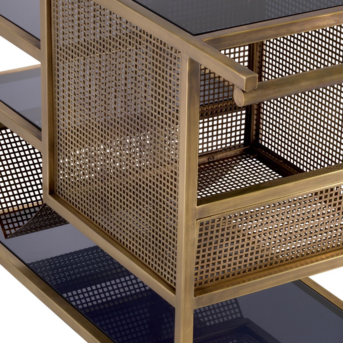 Стеклянная и латунная тележка для еды Eichholtz STERLING ARCH-00022647 - Вид №4