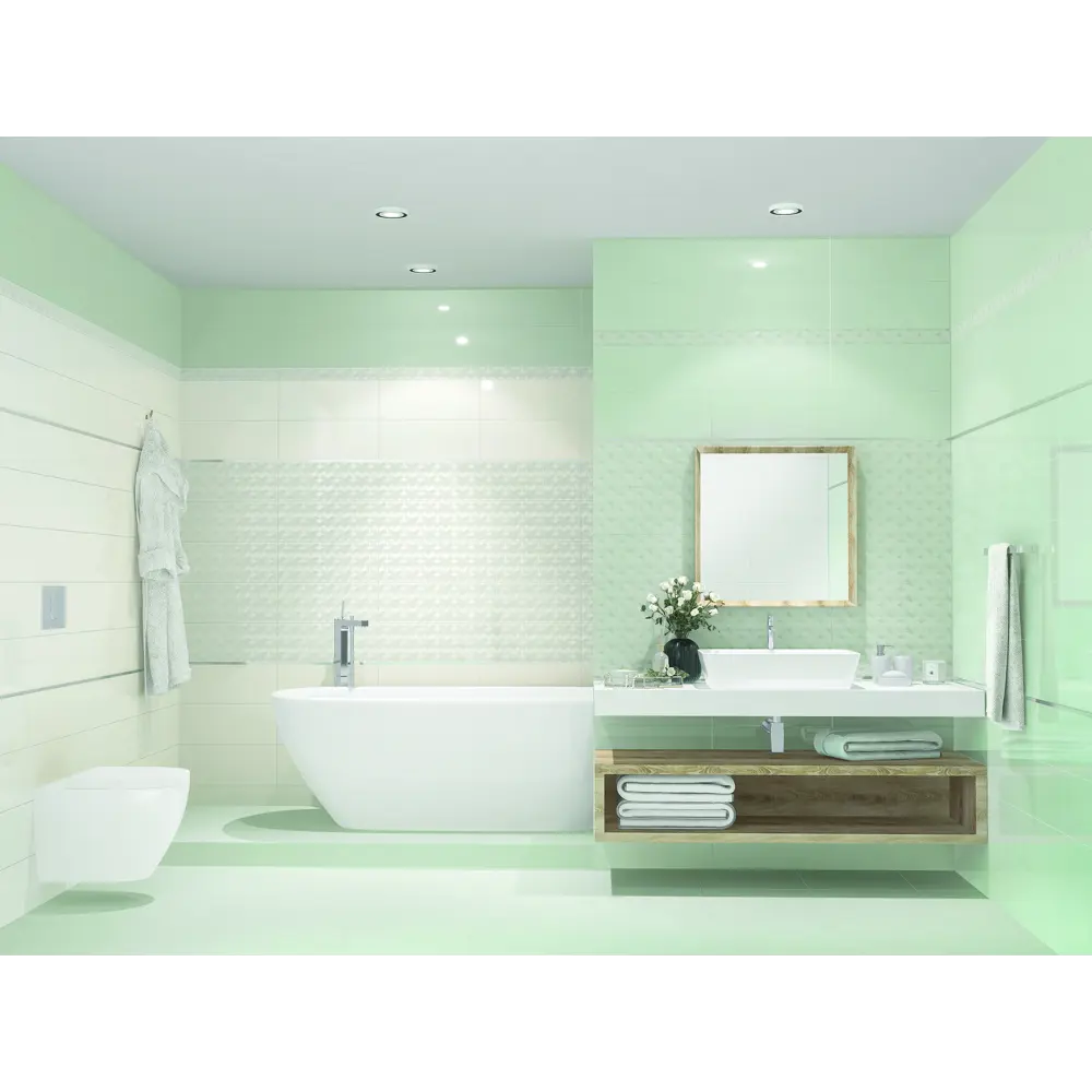 Плитка напольная Azori Lounge Mint 42x42 см 1.23 м² цвет ментоловый 84588473 STLM-2057938  - Вид №1