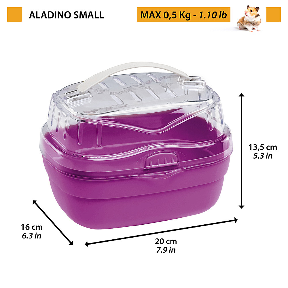 Т00001497 Переноска для грызунов ALADINO Small для хомяков 20x16x13,5см FERPLAST  - Вид №1