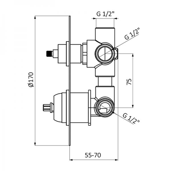 Смеситель для душа TENDER GRB MIXERS 40145400 - Вид №1