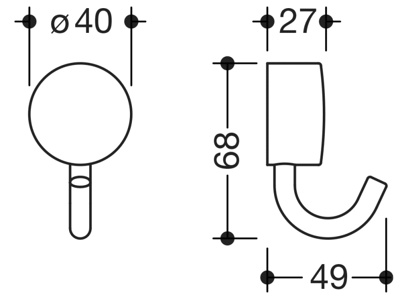 815.90.01160 HEWI Haken  - Вид №1
