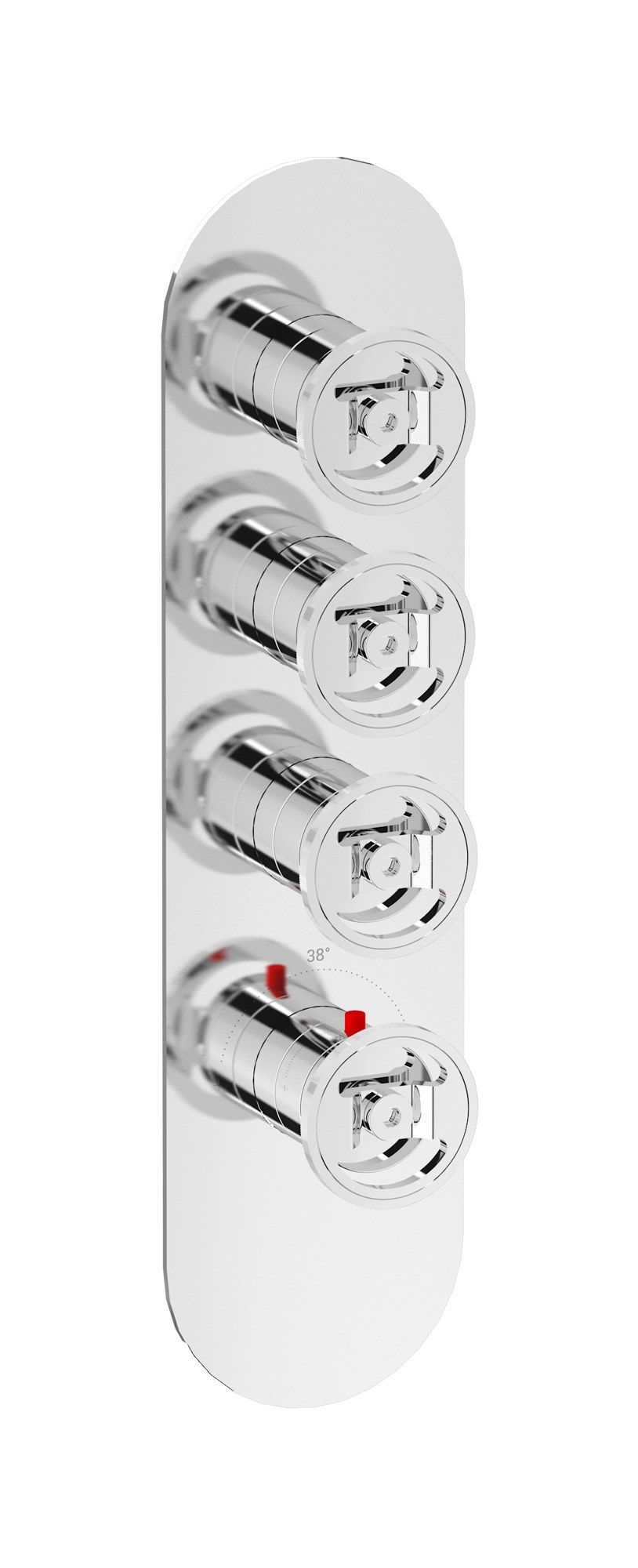 Встраиваемый термостатический смеситель для душа с 4 отверстиями IB AQUA - 3 WAYS EUA312 ARCH-00099391 - Вид №8