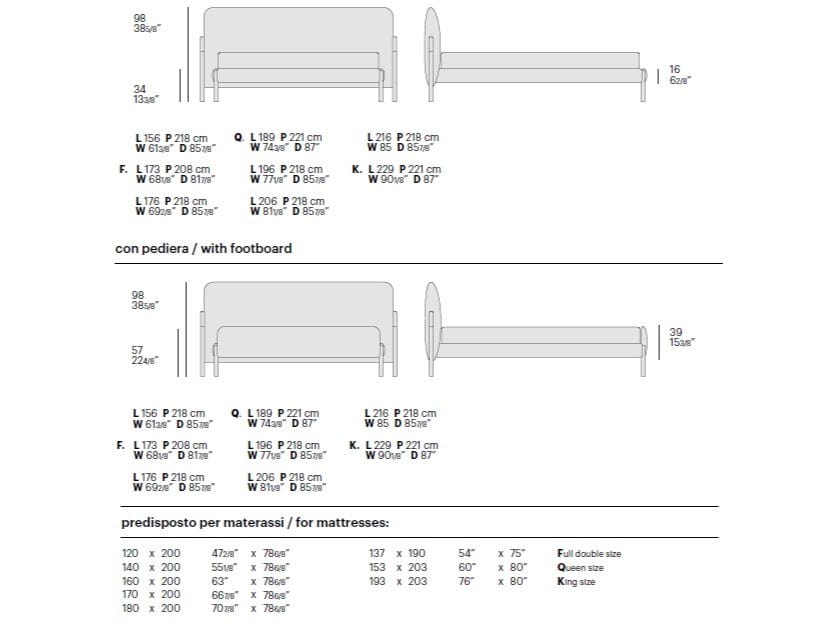 Двуспальная мягкая кровать Bolzan флаг ARCH-00099840 - Вид №14