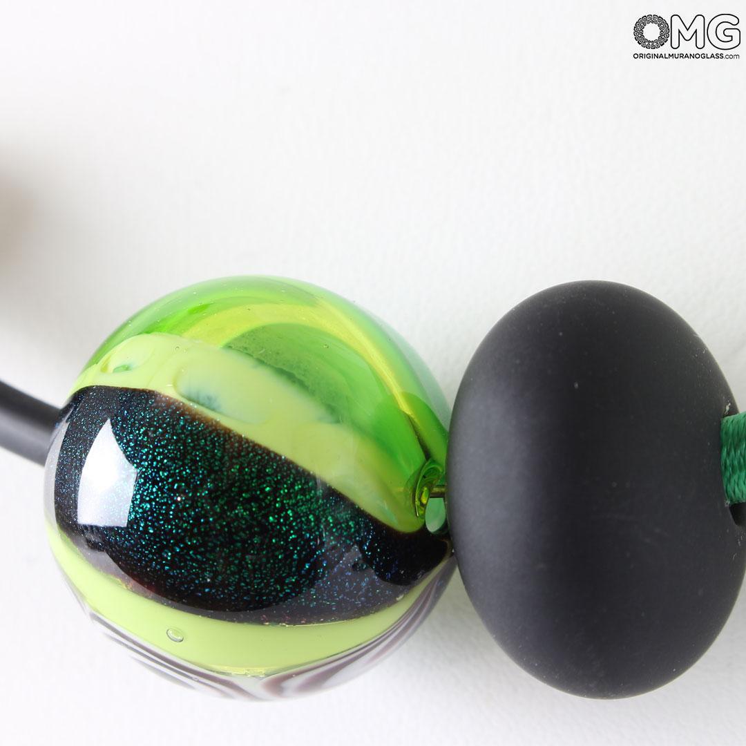 4655 ORIGINALMURANOGLASS Колье Персия - Зелёное - муранское стекло OMG 52 см  - Вид №1