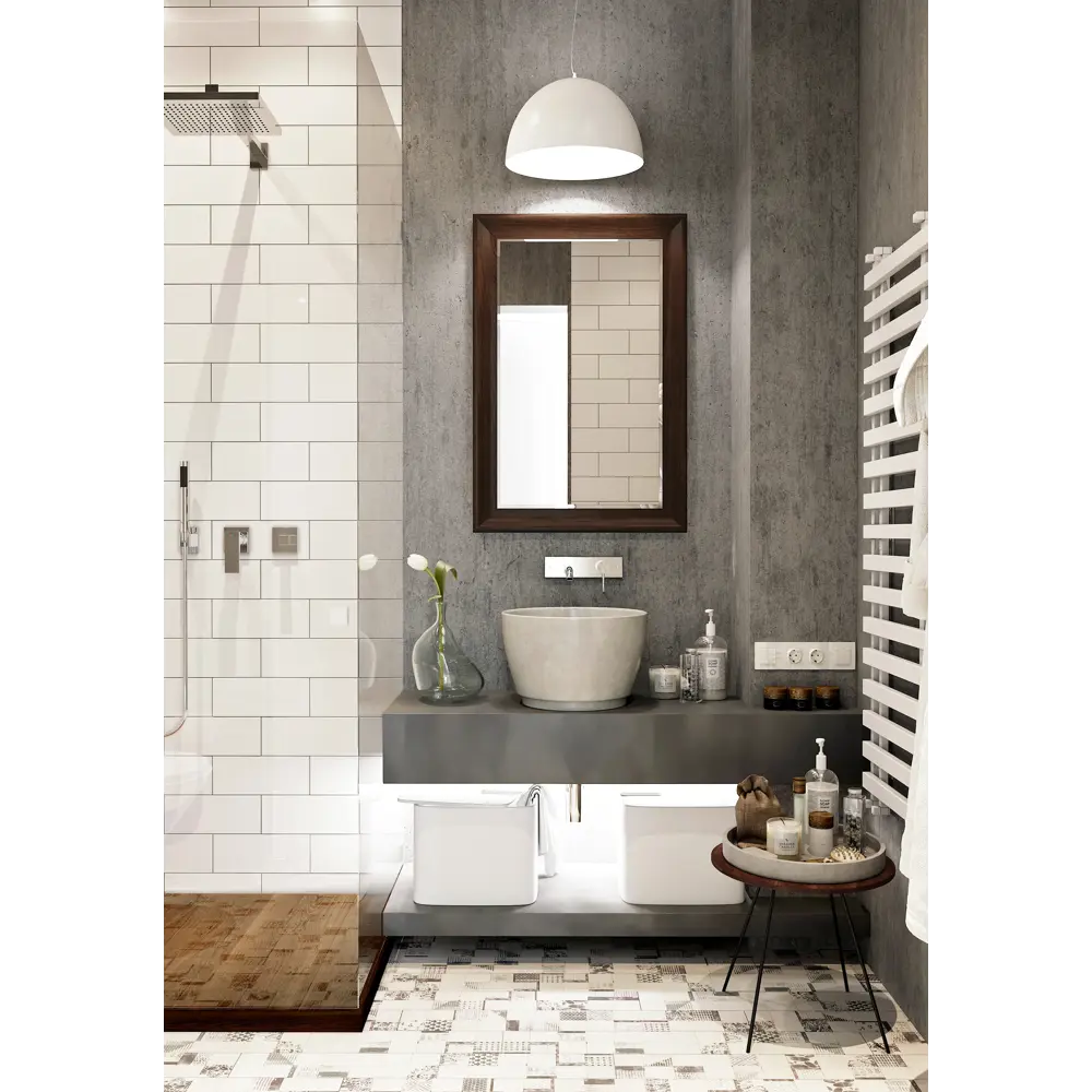 Зеркало в раме орех 90x60 Santreyd STLM-2022717