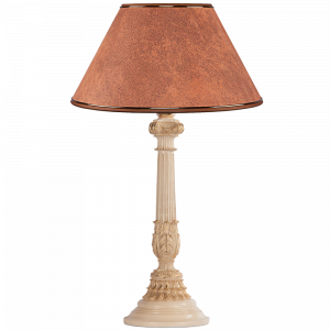 32022,34013 Настольная лампа Колонна Испанская Айвори Персик BOGACHO