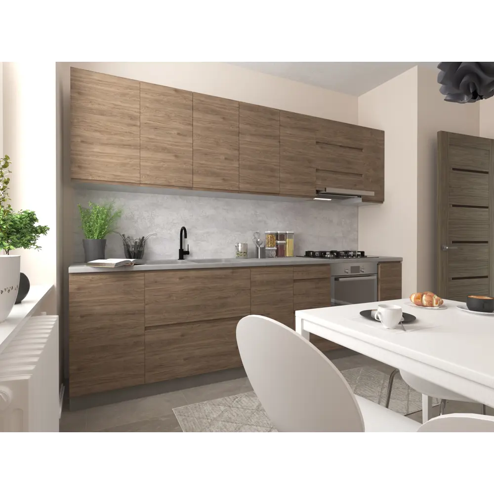 Фасад для кухни DELINIA ID Токио в стиле темного дерева 59.7×137.3 см 86423444 STLM-1491080 - Вид №7