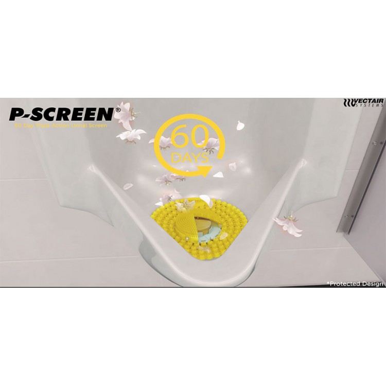 P-SCREEN Marine Musk VECTAIR SYSTEMS P-SCREEN Таблетка для писсуаров с гибкой сеткой - аромат Морской Мускус Синий  - Вид №4