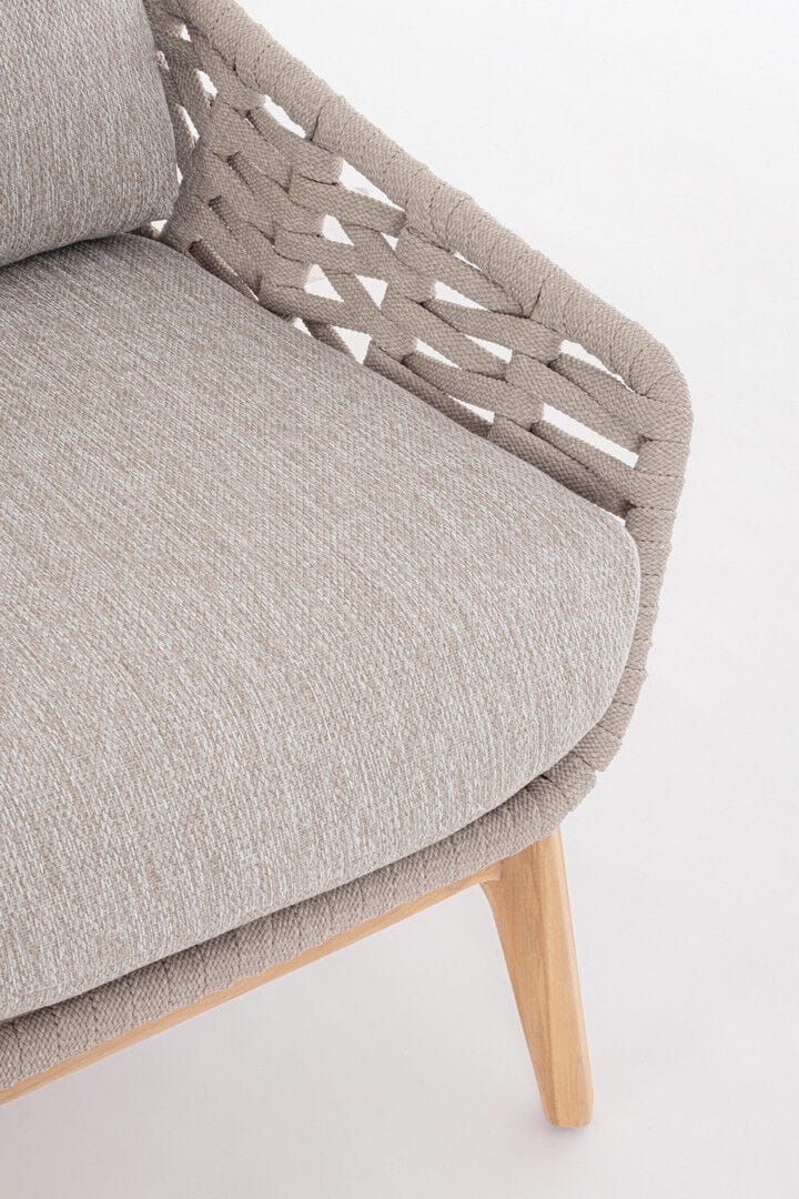 Веревочное и тканевое садовое кресло с подлокотниками BIZZOTTO Tamires ARCH-00119189 - Вид №19