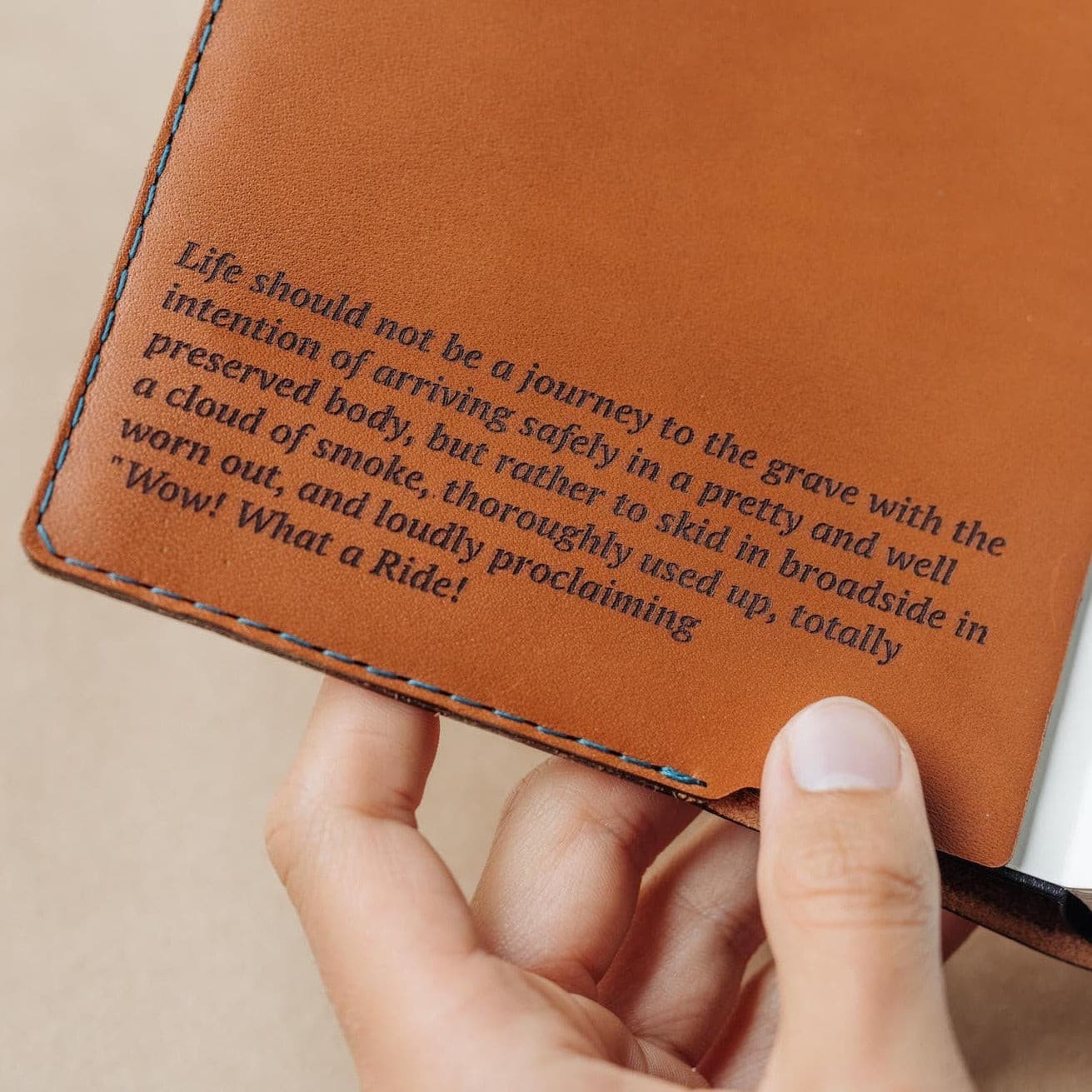 K908BLA Блокнот A5 из карстовой каменной бумаги - пустой Wingback  - Вид №7