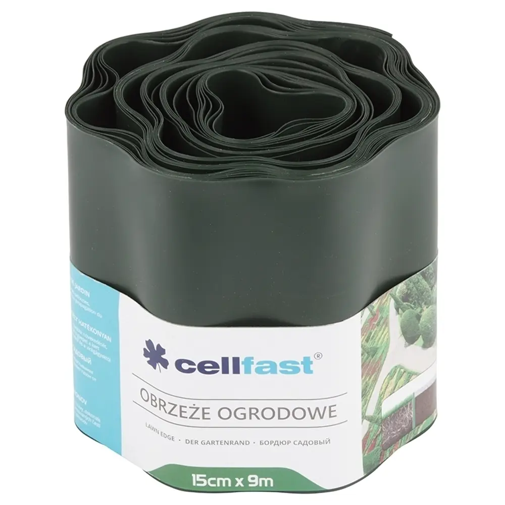 Ограждение для клумбы 15 см x 9 м, тёмно-зелёное Santreyd STLM-2206940