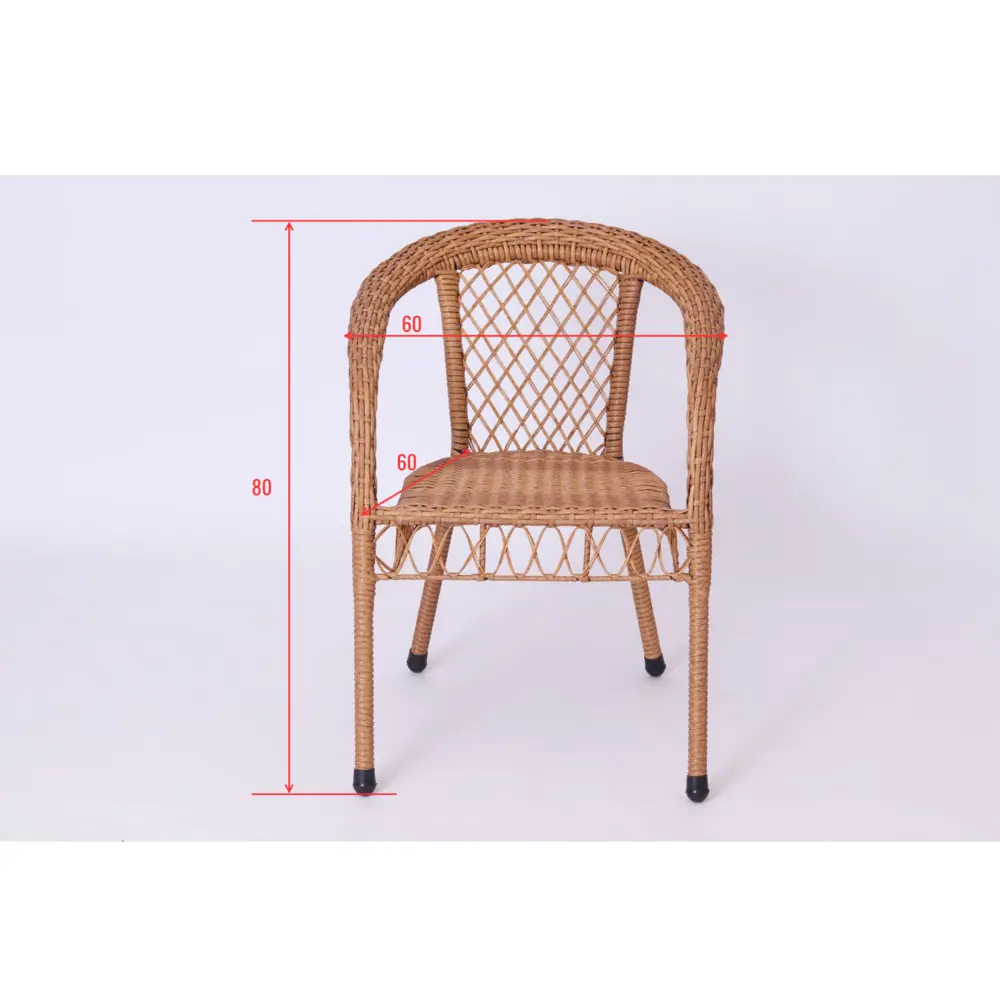 Кресло садовое Antony 60x60x80 см пластик натуральный Santreyd STLM-2015103 - Вид №14