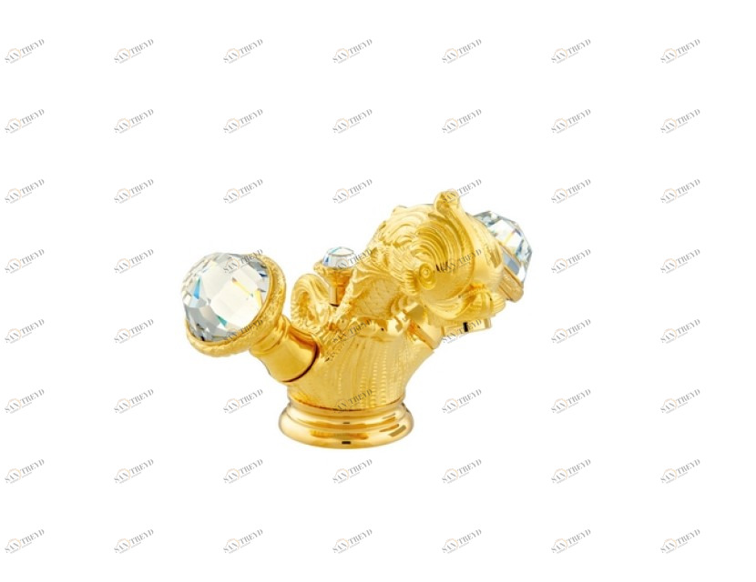 039205.E00.50 Смеситель для раковины на одно отверстие с кристаллами сваровски Яркий хром Mestre 