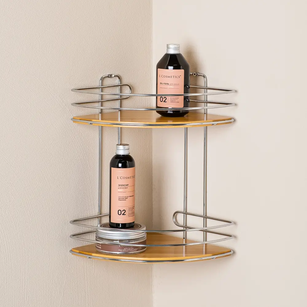 Полка угловая 21.8х21.8х32.8 см, цвет хром Santreyd Без серии STLM-2042685 - Вид №6