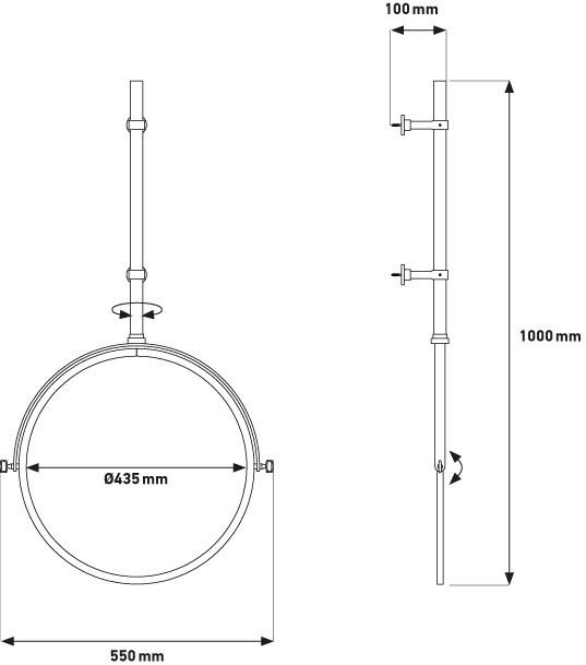 DCW éditions Круглое настенное зеркало для ванной Mbe sun-id-1466465 - Вид №7