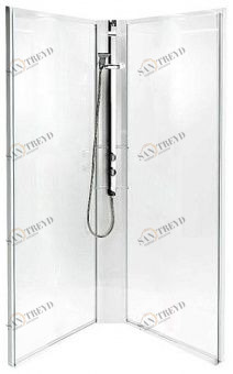Задняя стенка душевой кабины 90x90 Ido Showerama 8-5 4985022991 белый профиль+ прозрачное стекло Santreyd 