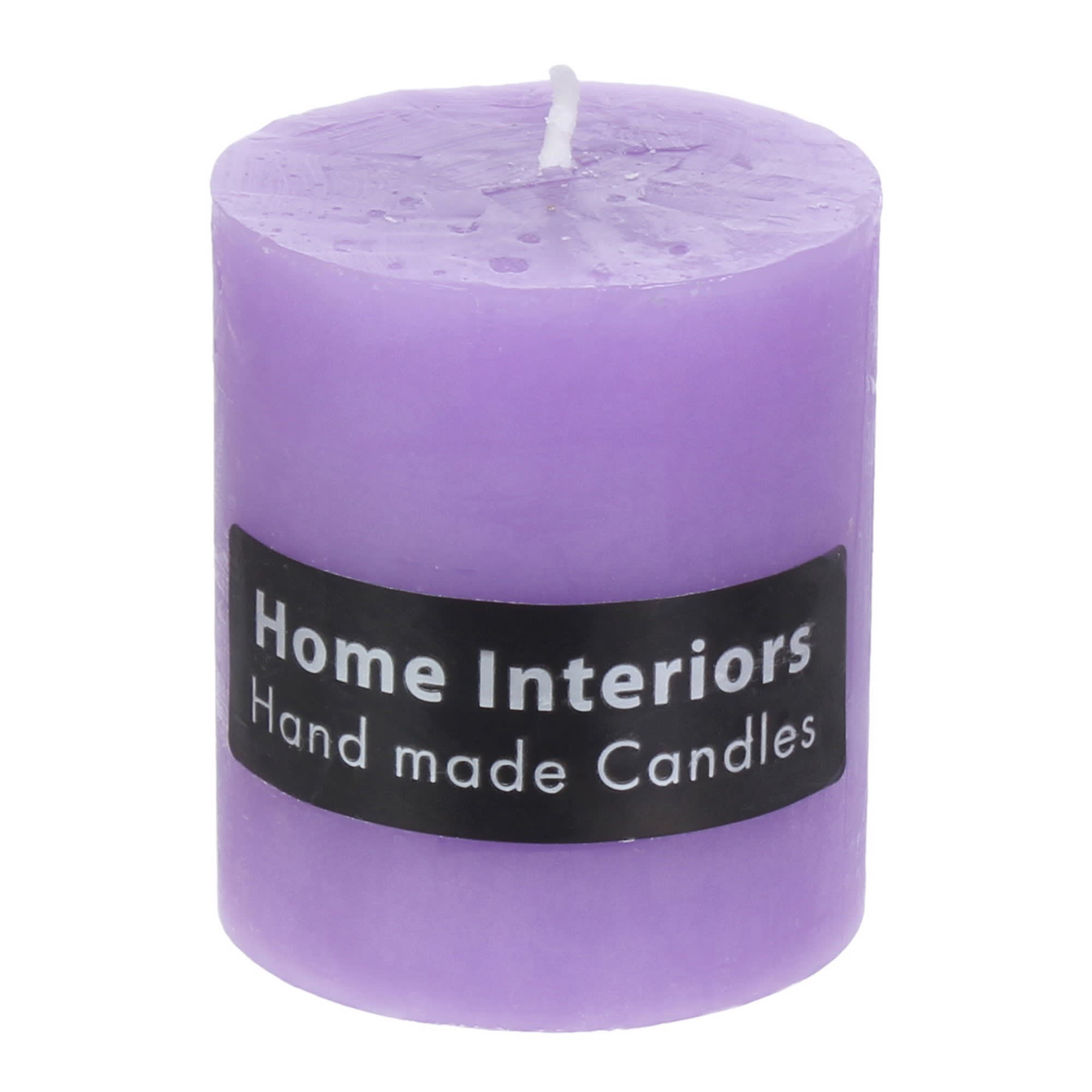 82018414 Свеча-столбик «Рустик», 7х8 см, цвет сиреневый Santreyd 
