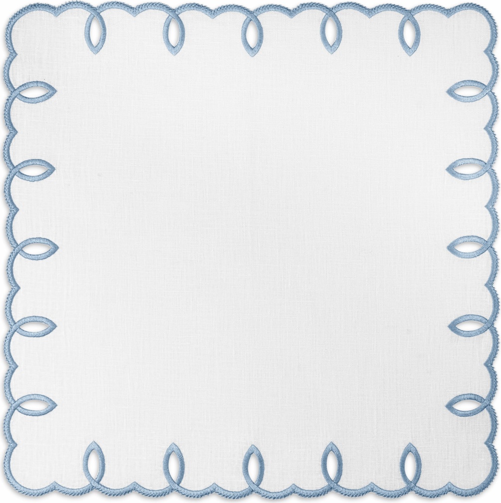 10674765 Truffle Bee Салфетка постановочная Truffle Bee Этрета 43х43см, бело-голубой, лен Ткань 