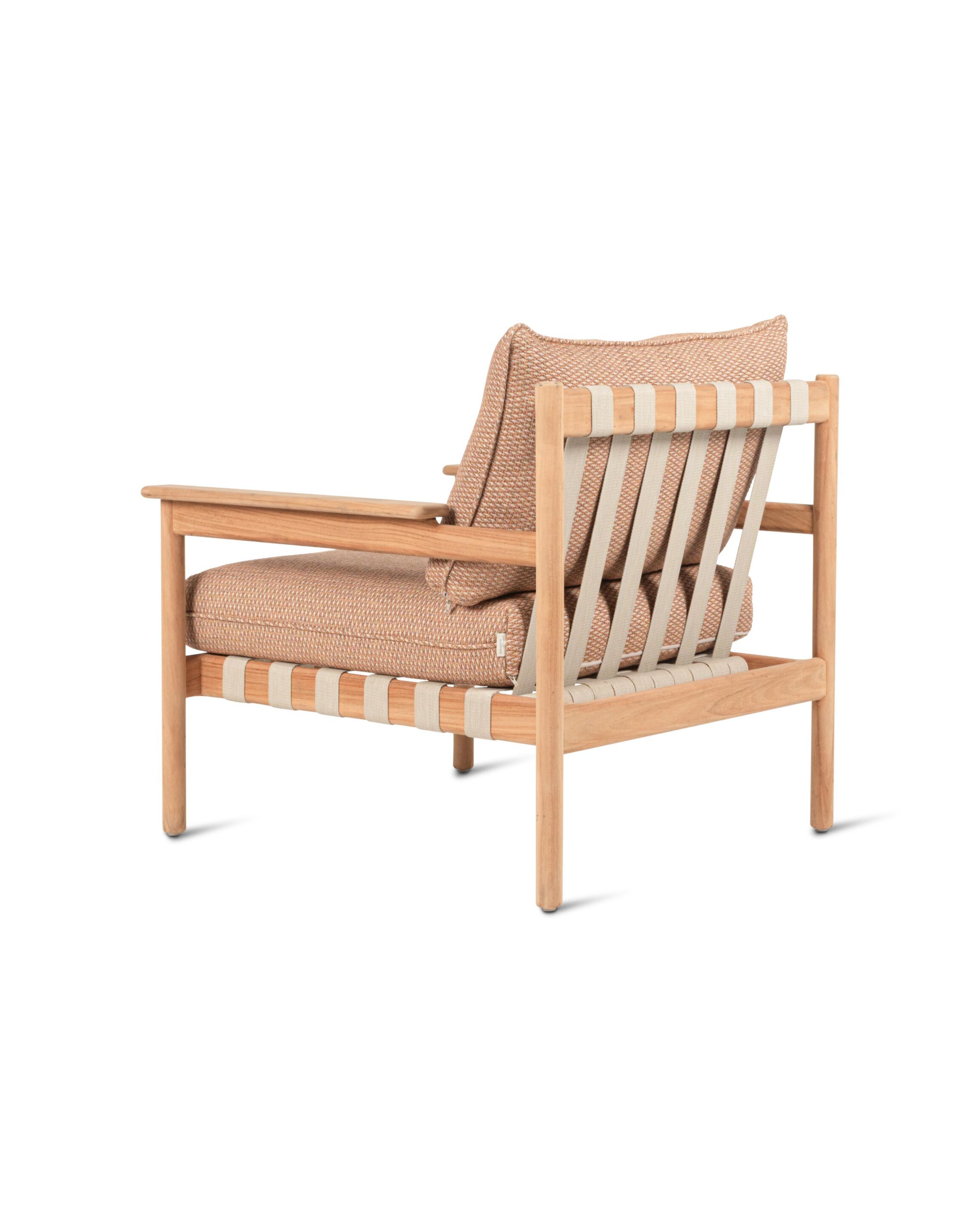 Садовое кресло из ткани и ТИКа с подлокотниками Vincent sheppard Oda ARCH-00113496 - Вид №3