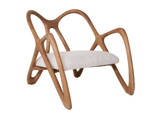 Кресло из тикового дерева с подлокотниками