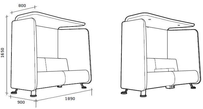Prooff Акустическая офисная кабина из ткани со встроенным освещением для кофе-брейка  #004.02  - Вид №5