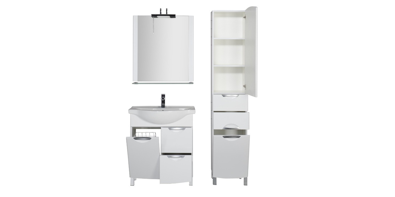 Комплект мебели Aquanet Асти 75 б\к белый (2 ящика) 00177795 - Вид №2