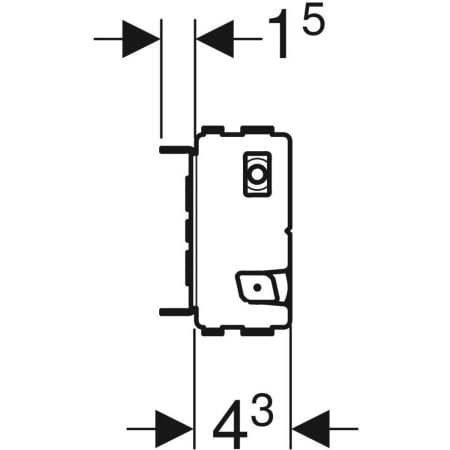 461.741.00.1 Траверса Geberit GIS для настенного смесителя наружного монтажа, 100 мм, с двумя поводами воды Geberit  - Вид №3