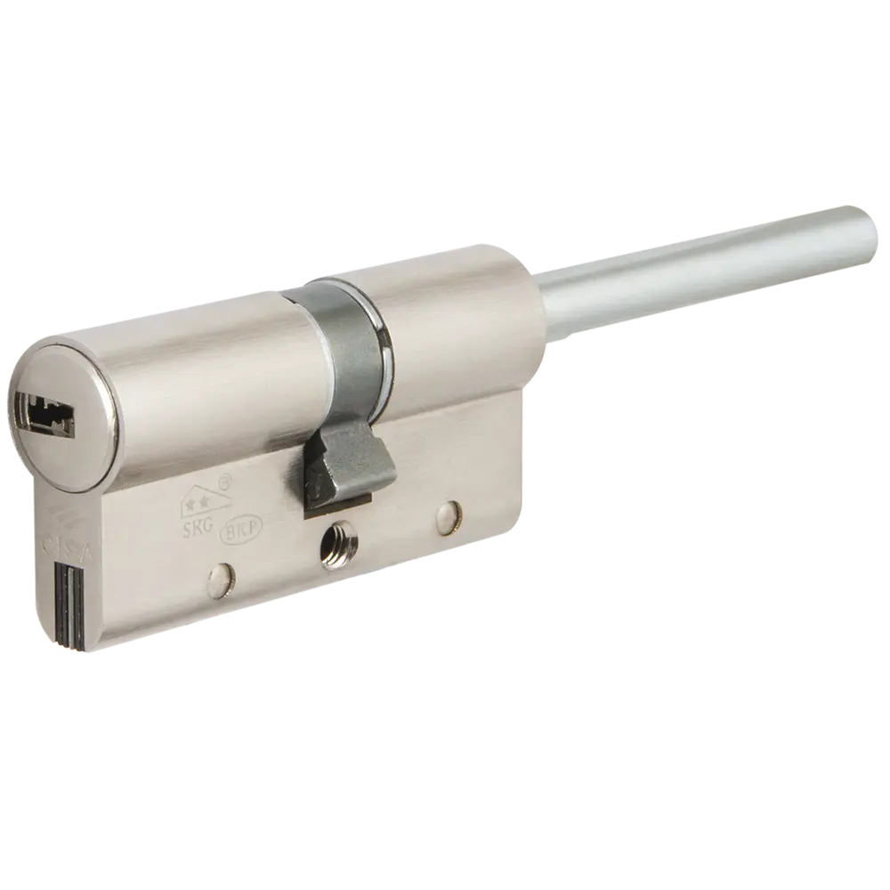 Цилиндр Cisa AP4S 0P3S7-12.12, 35x10x25 мм, ключ/шток, цвет никель, без вертушки STLM-2194439