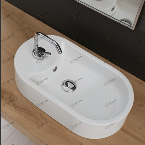 8094 Накладная раковина на столешницу  овальная Scarabeo Ceramiche 