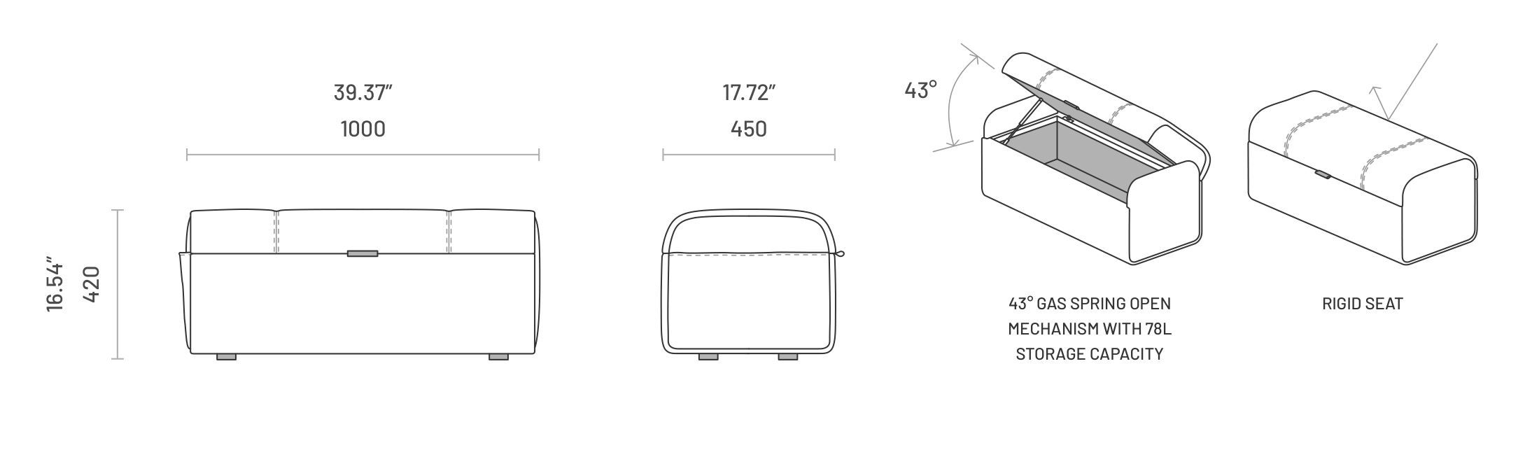 Тканевый сундук Domkapa ADLEY L ARCH-00022230 - Вид №7