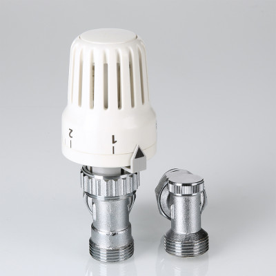 VT.045.NER.04 Комплект терморегулирующего оборудования для радиатора угловой с переходом на «евроконус» Valtec 1/2 x 3/4" («евроконус»)  - Вид №7