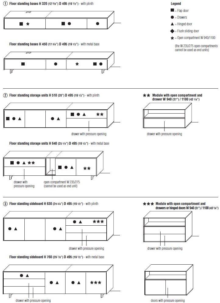 Molteni & C. Модульный буфет с ящиками Pass-word evolution sun-id-1440004 - Вид №5