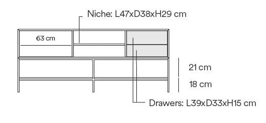 МДФ ТВ шкаф с ящиками TEULAT Platt ARCH-00143298 - Вид №8