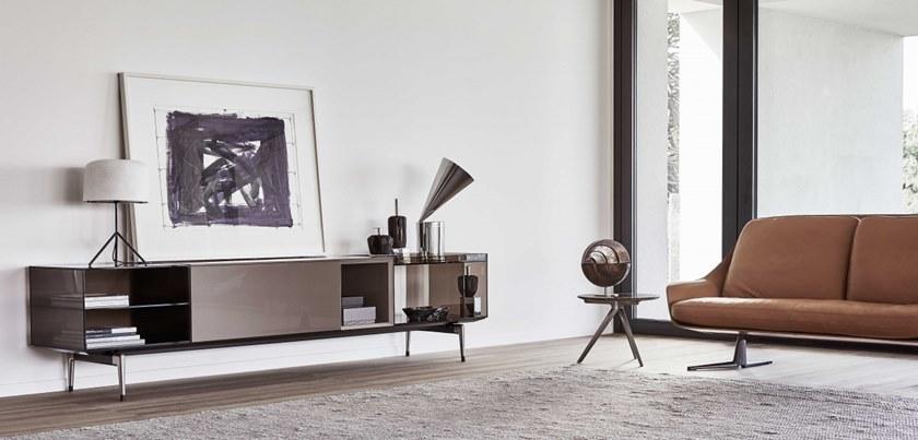 Flexform Комод из дерева и стекла с откидными дверцами sun-id-1467490 - Вид №6