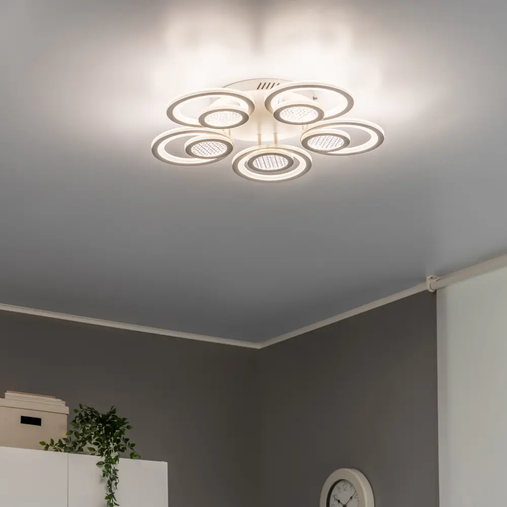 Люстра потолочная светодиодная Семь огней SF7096/5C-WT 105 Вт STLM-2153794 - Вид №14