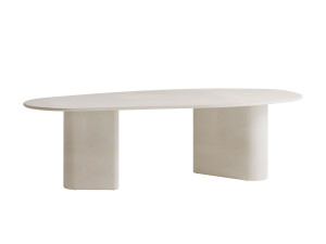 Овальный стол из цементных материалов