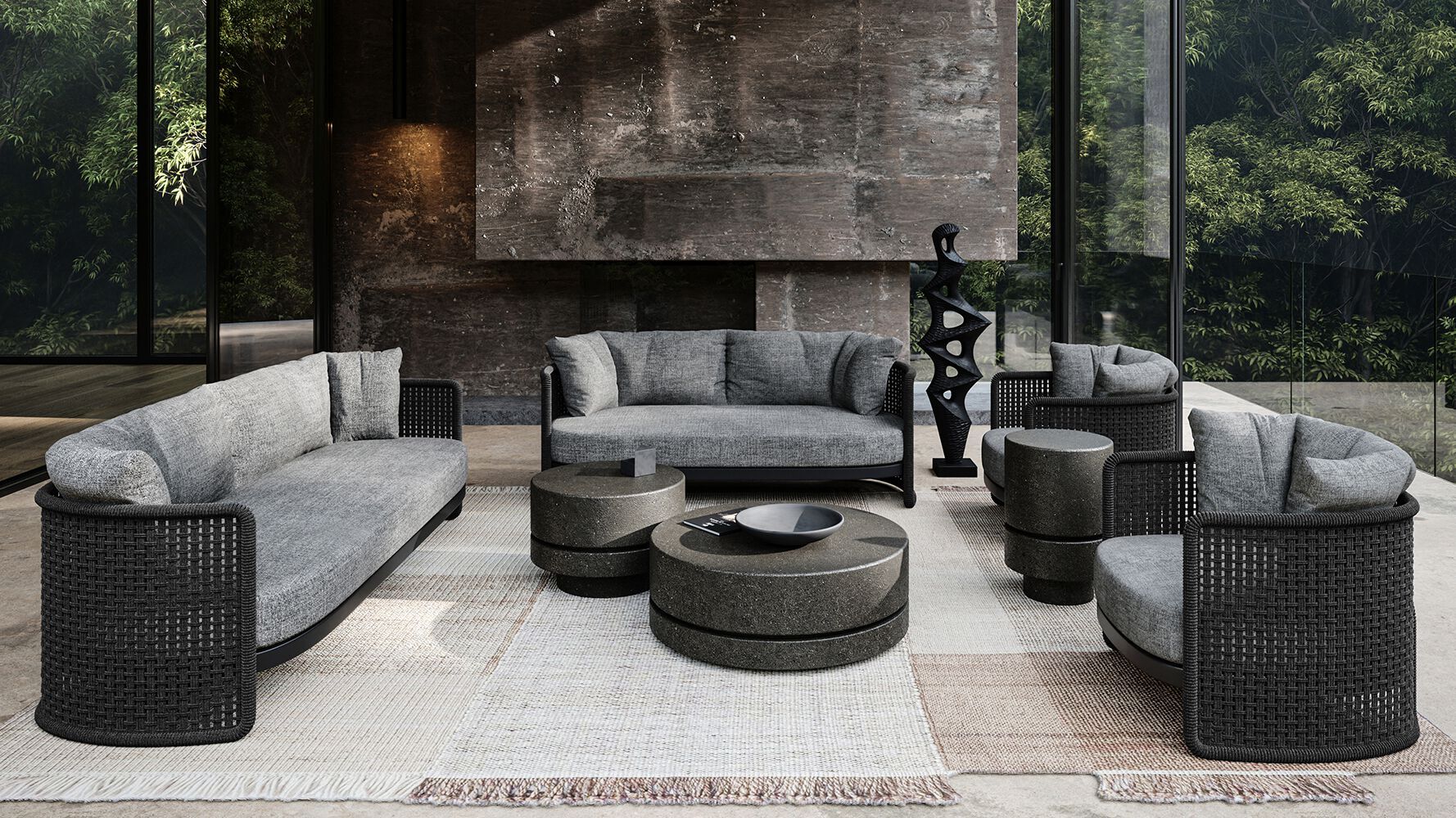 3-местный тканевый садовый диван SNOC Miura ARCH-00114868 - Вид №5