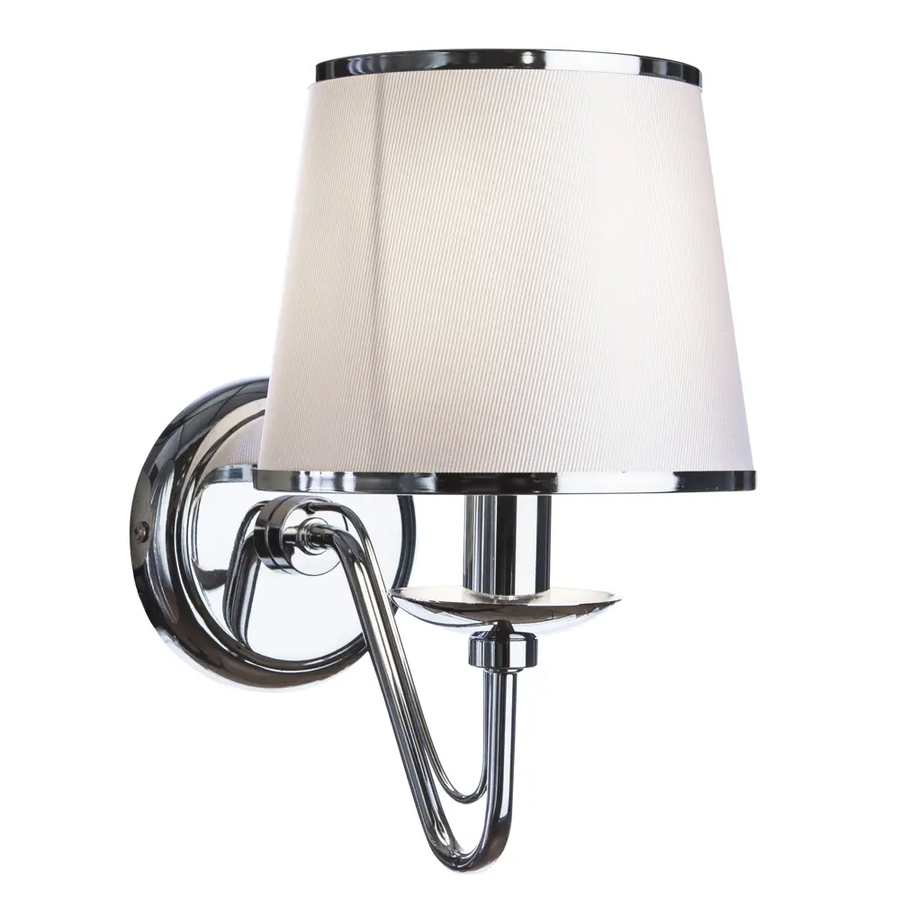 Бра Dolores 1xE14x60 Вт, металл/ткань, цвет хром/белый Arte Lamp STLM-2049611 - Вид №1