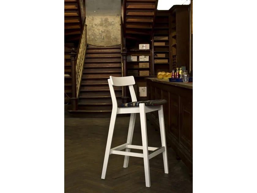 Высокий деревянный табурет с подставкой для ног Very Wood рамка ARCH-00023103 - Вид №5