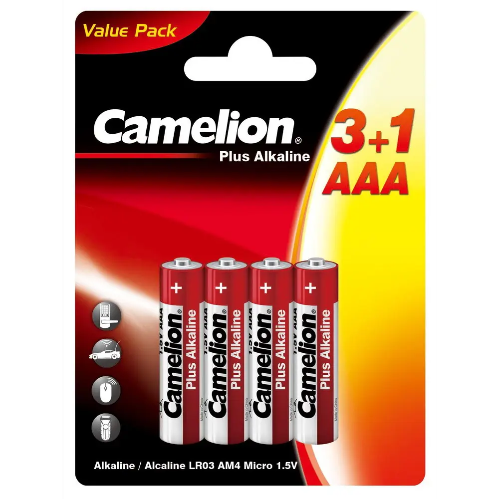 Батарейка Camelion алкалиновая LR03 ААА 4 шт STLM-2156334