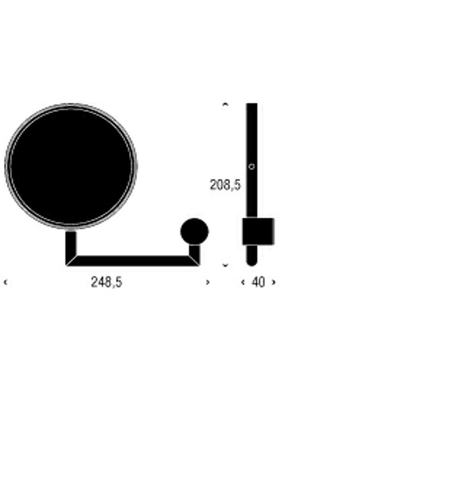 FROST Увеличительное зеркало 1 » полированное Нержавеющая сталь Полированный O1942  - Вид №2