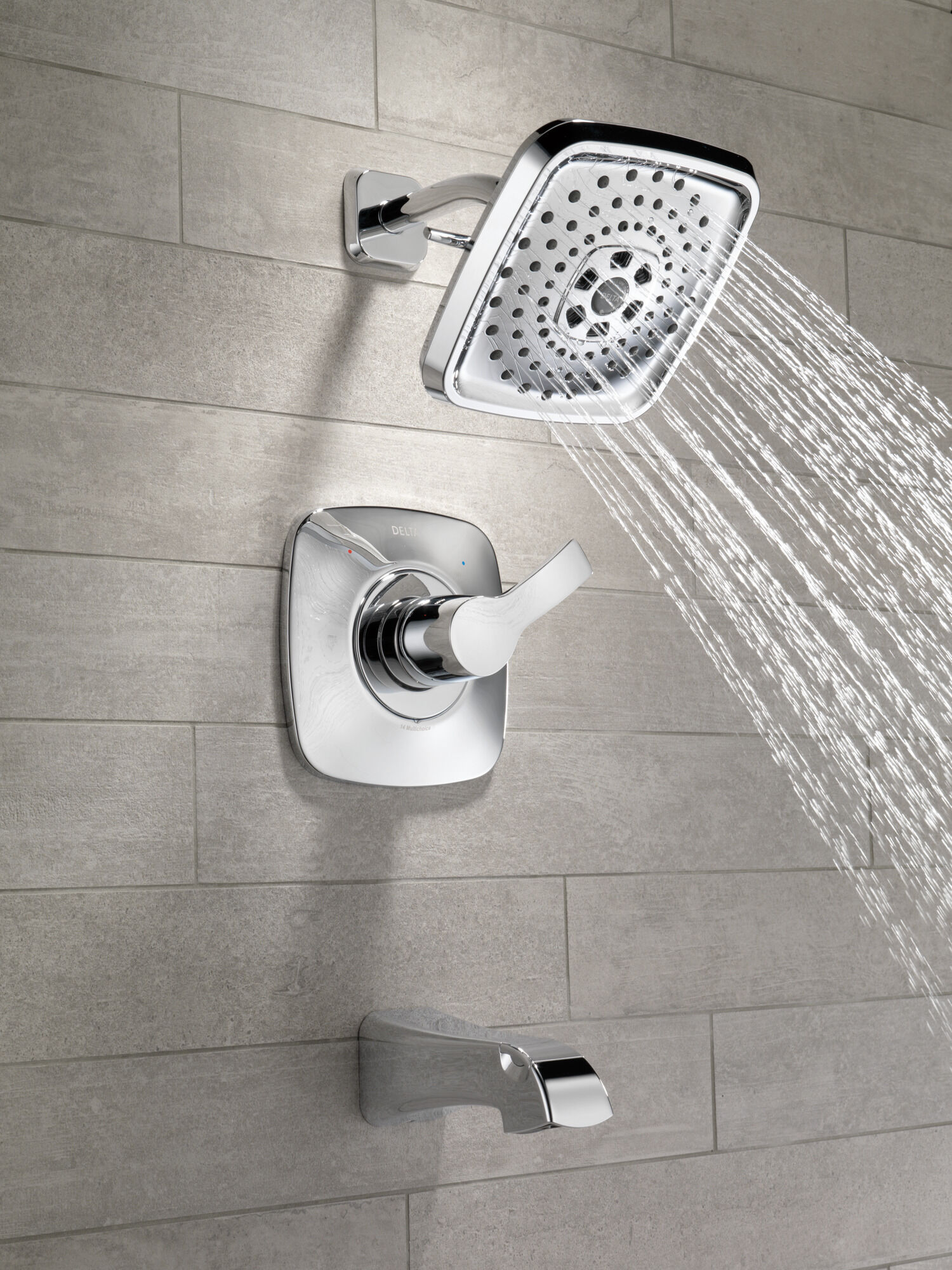 T14452 Monitor® 14 Series H2Okinetic® для ванны и душа Delta Faucet Tesla Хром - Вид №3