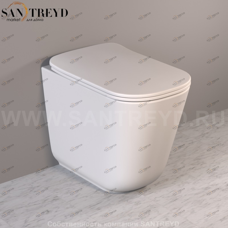 511859 Приставной унитаз напольный Белый Kerasan Tribeca Италия