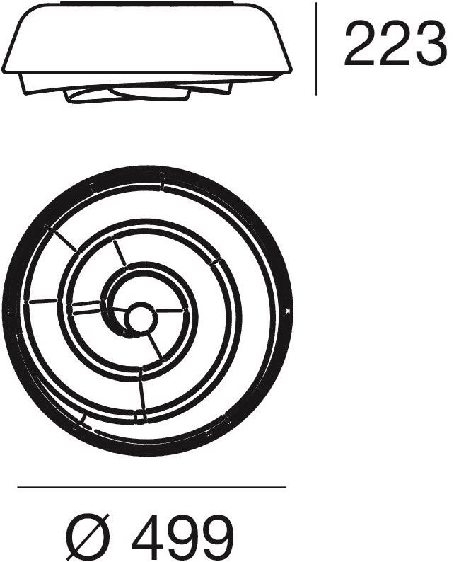 Linea Light Group Светодиодный потолочный светильник из полиэтилена Rose sun-id-1425467 - Вид №2