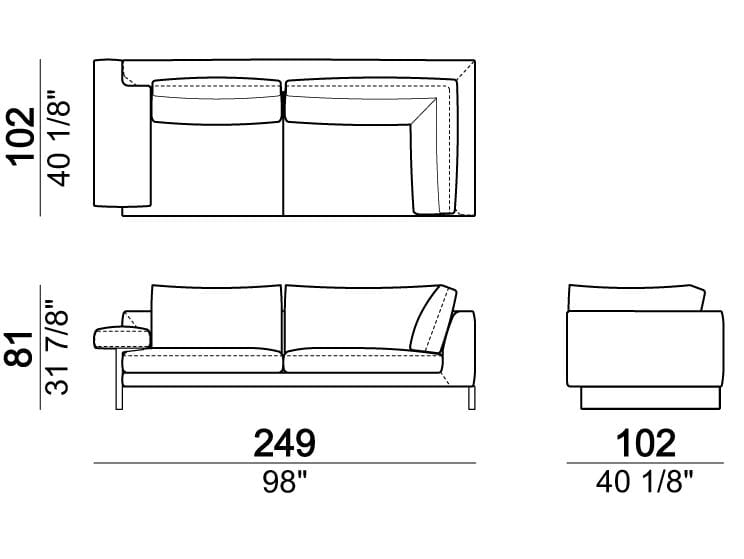 Секционный кожаный диван Arketipo EGO ARCH-00053712 - Вид №20