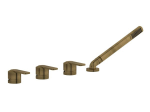 Смеситель для ванны с 4 отверстиями и ручным душем