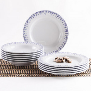 630190O75006C Мы делаем набор синей панели для 6 людей 12 частей Louise сек. (Ошибки красоты с малыми) Kahla-porzellan